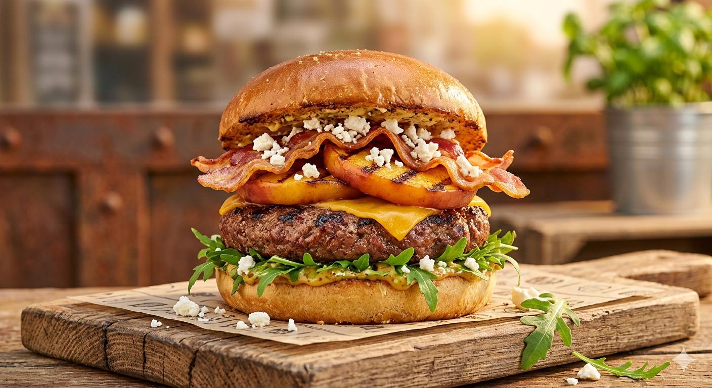 Golden Peach Burger